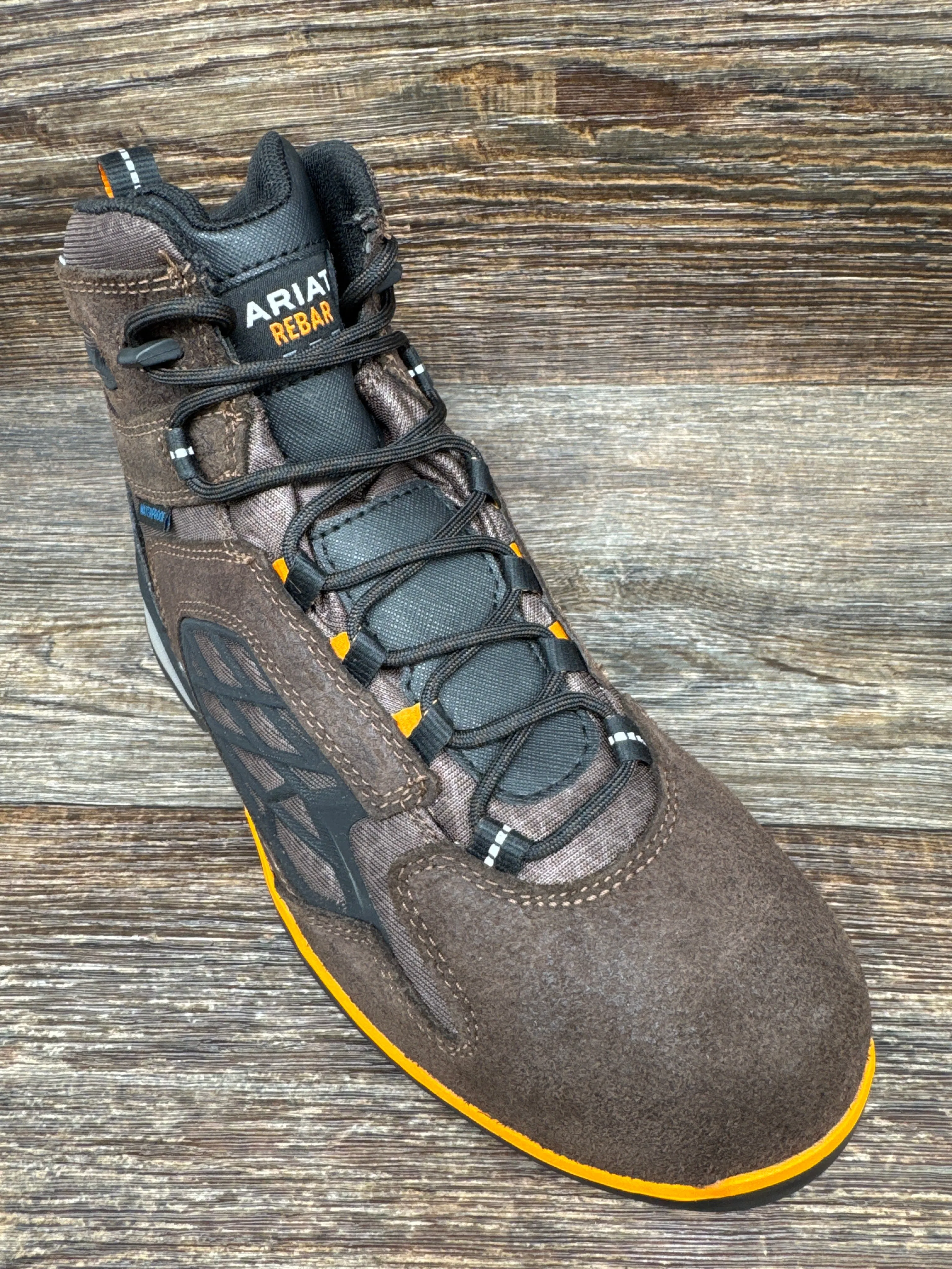 10021498 Men’s Composite Toe Waterproof Rebar Lace Up Work Boot by Ariat