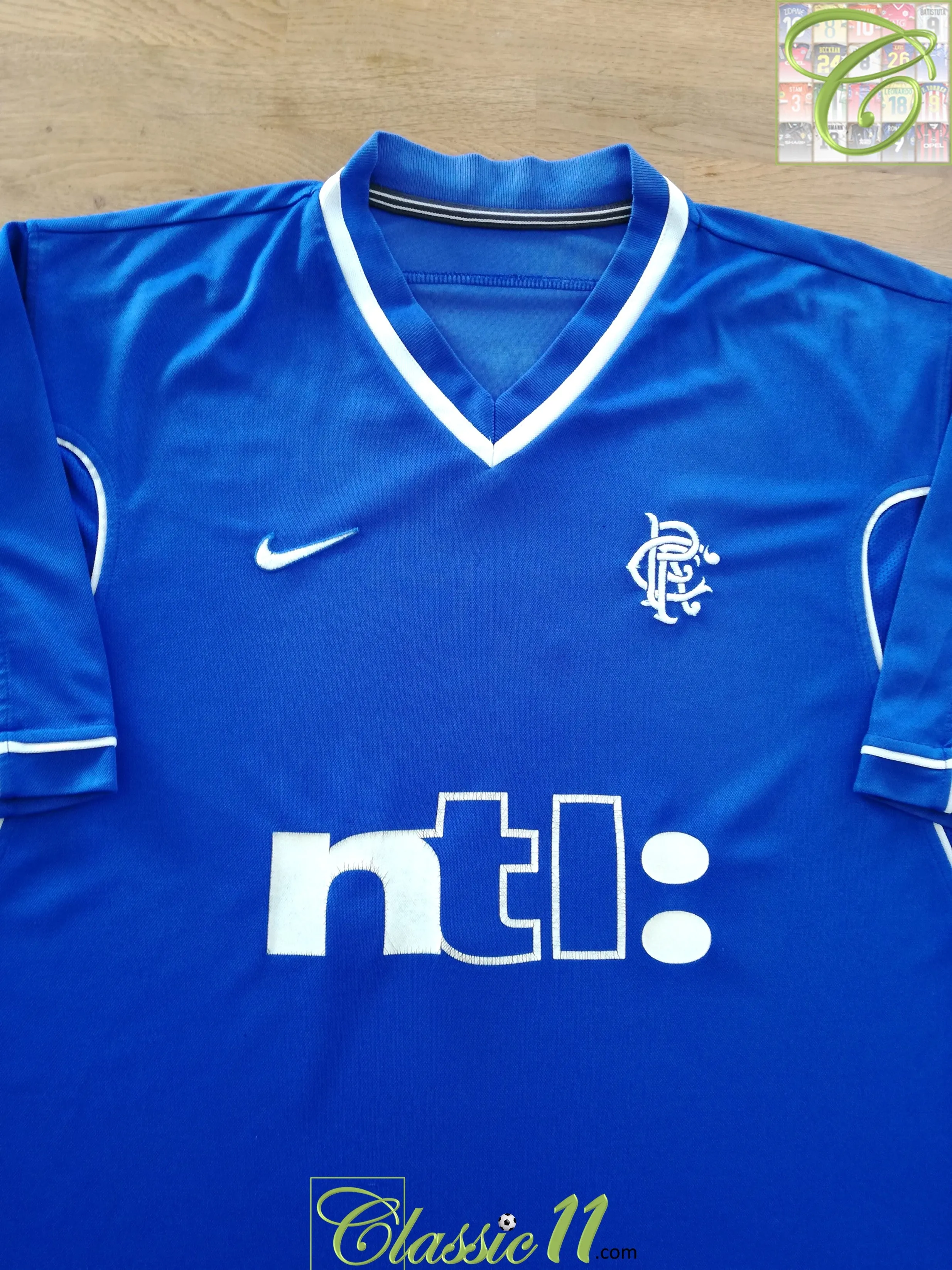 1999/00 Rangers Home SPL Player Issue Football Shirt Kanchelskis #7 (XL)