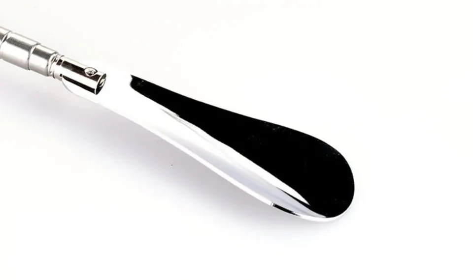 (31-65cm) Telescopic Shoe Horn Ergonomic Shoe Horn - Black / Silver