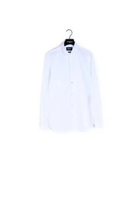Chemise en coton blanc avec boutons métal
