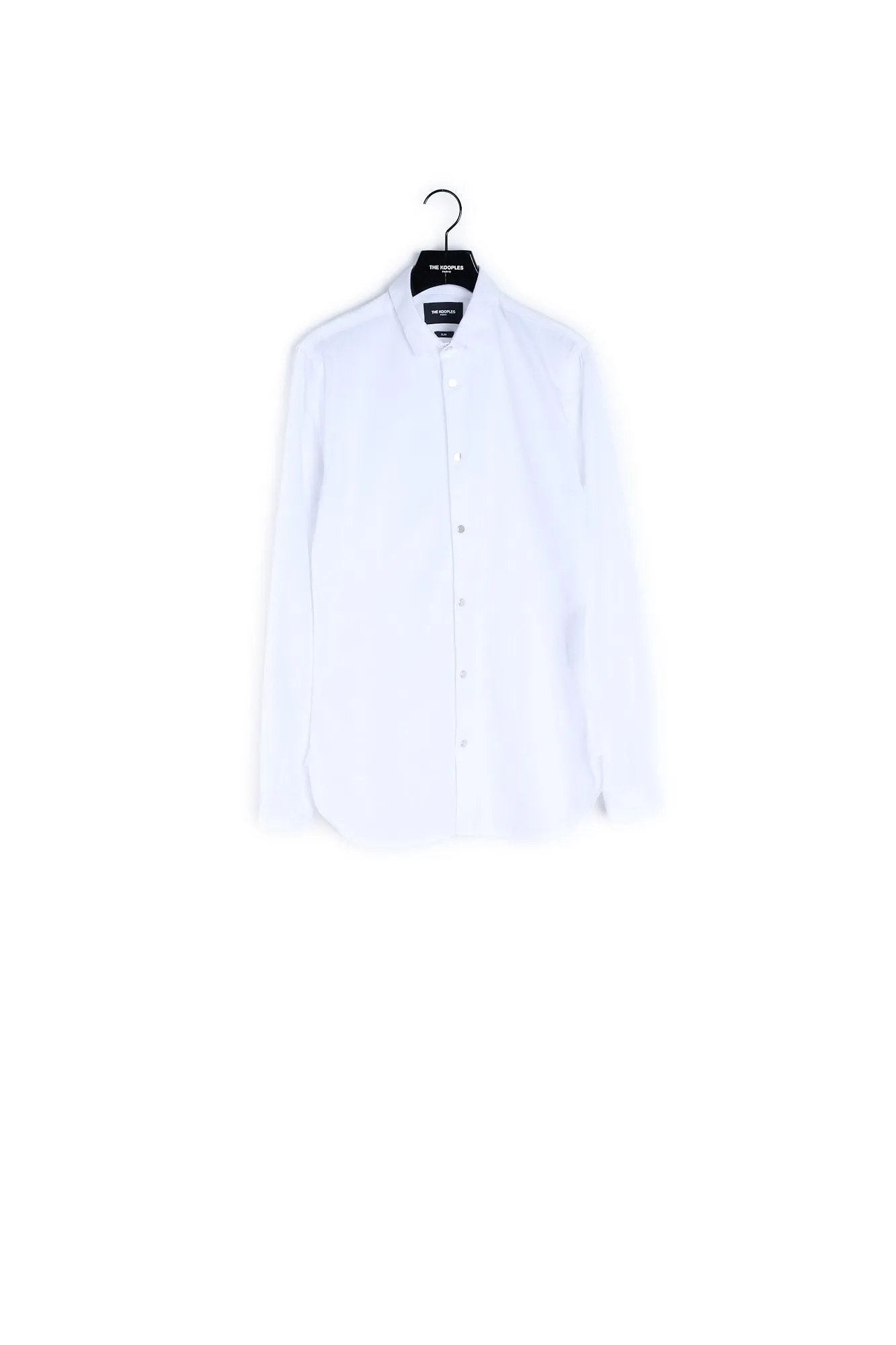 Chemise en coton blanc avec boutons métal