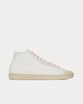 Court Classic Sl/39 Canvas And Leather Off-White Mid Top Sneakers