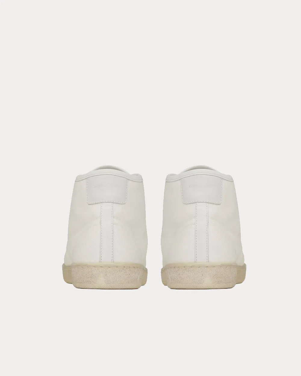 Court Classic Sl/39 Canvas And Leather Off-White Mid Top Sneakers