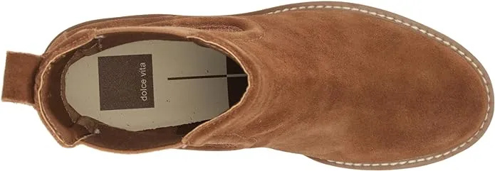 Dolce Vita Hawk H2O Chestnut Suede Fashion Pull On Rounded Toe Waterproof Boots