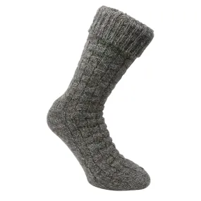 Donegal Socks | 100% Aran | Grasmere Square Weave