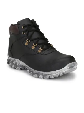 Eego Italy® Brown Leather Men's Steel Toe Safety Boots