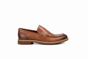 FOOT FEDERATION CITY PENNY LOAFER MENS SHOE TOBACCO