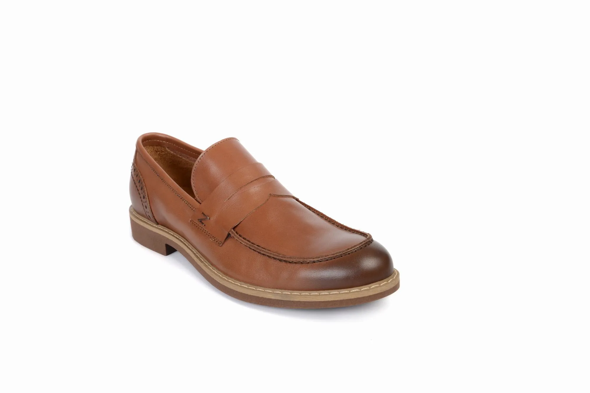 FOOT FEDERATION CITY PENNY LOAFER MENS SHOE TOBACCO