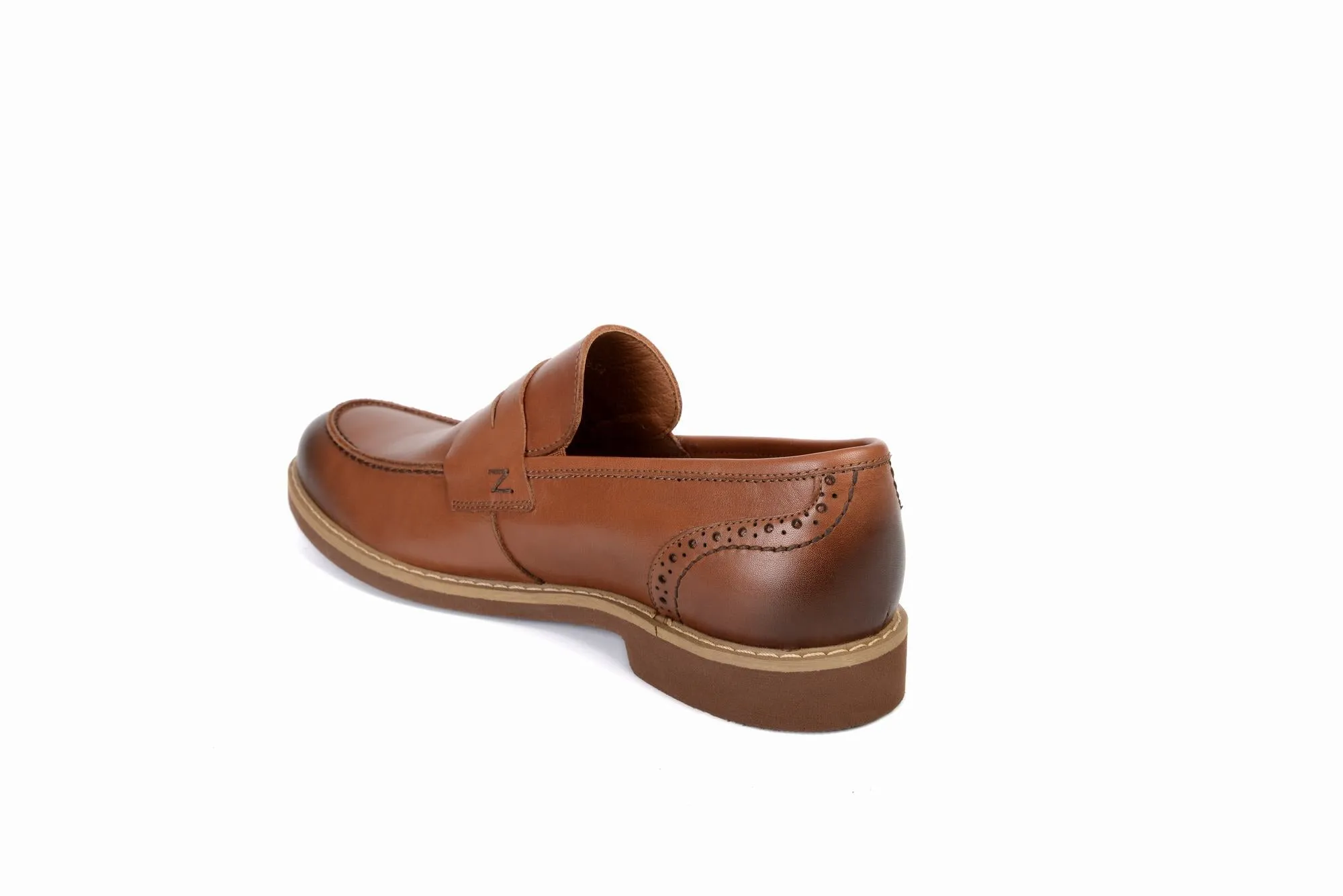 FOOT FEDERATION CITY PENNY LOAFER MENS SHOE TOBACCO