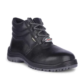Freedom By Liberty Mens SURAKSHAAK Black Safety Lacing Shoes