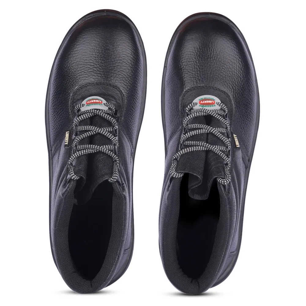Freedom By Liberty Mens SURAKSHAAK Black Safety Lacing Shoes