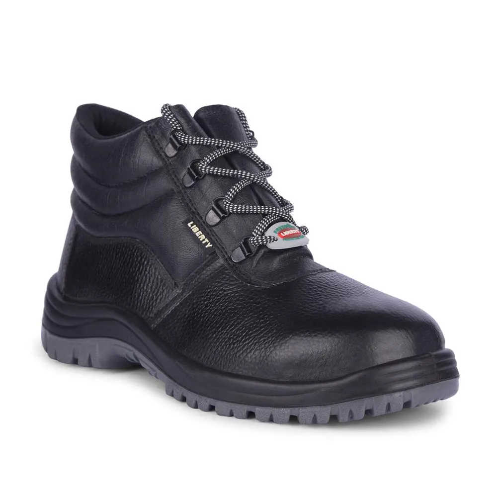 Freedom By Liberty Mens SURAKSHAAK Black Safety Lacing Shoes