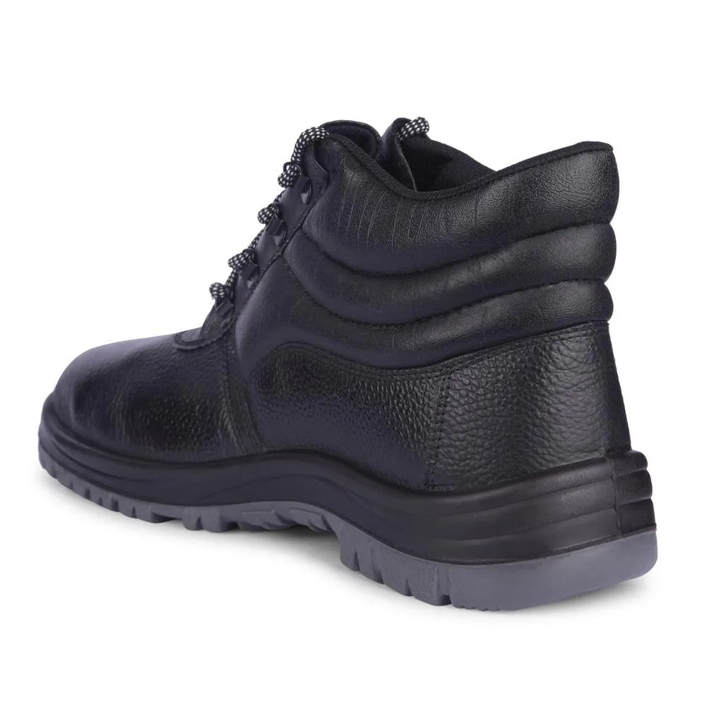 Freedom By Liberty Mens SURAKSHAAK Black Safety Lacing Shoes