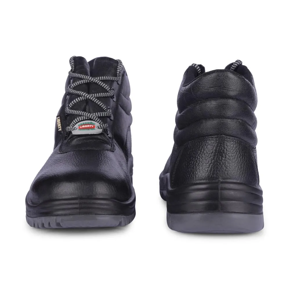 Freedom By Liberty Mens SURAKSHAAK Black Safety Lacing Shoes