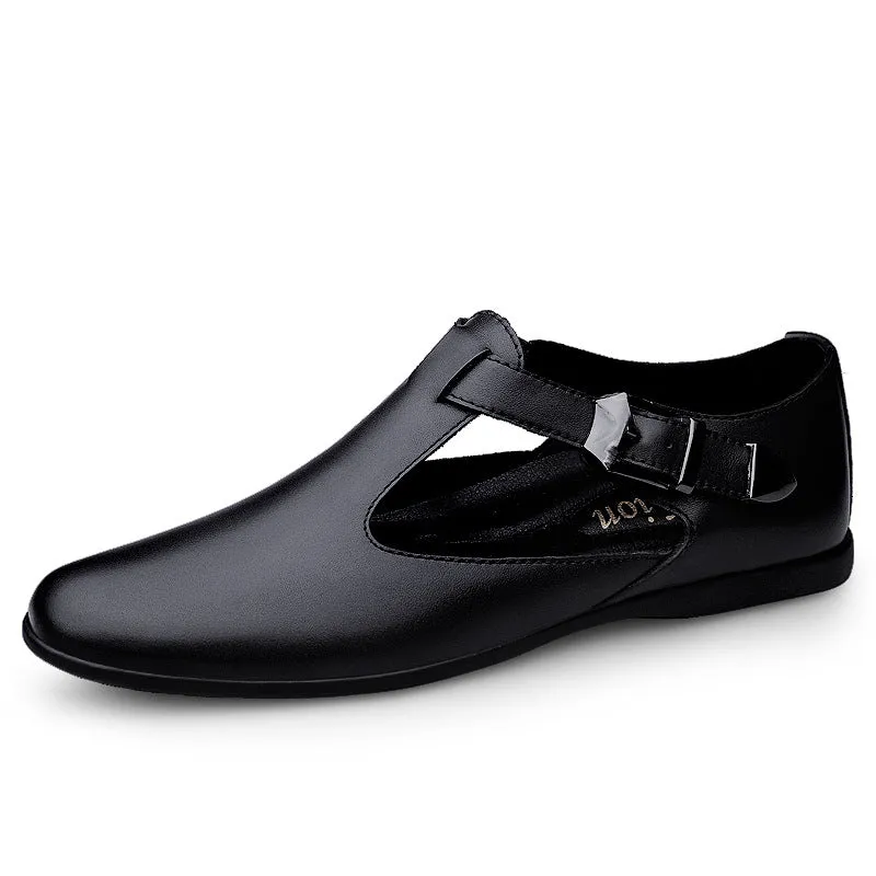 Men's Genuine Leather Casual Sandal Shoes