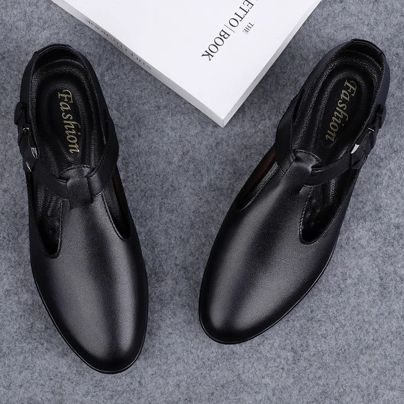 Men's Genuine Leather Casual Sandal Shoes