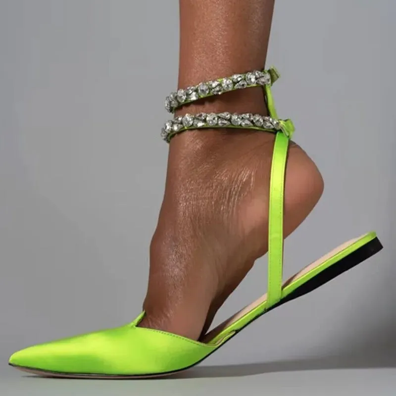 Nina – Women's Pointed Toe Flat Sandals for Summer Parties and Weddings