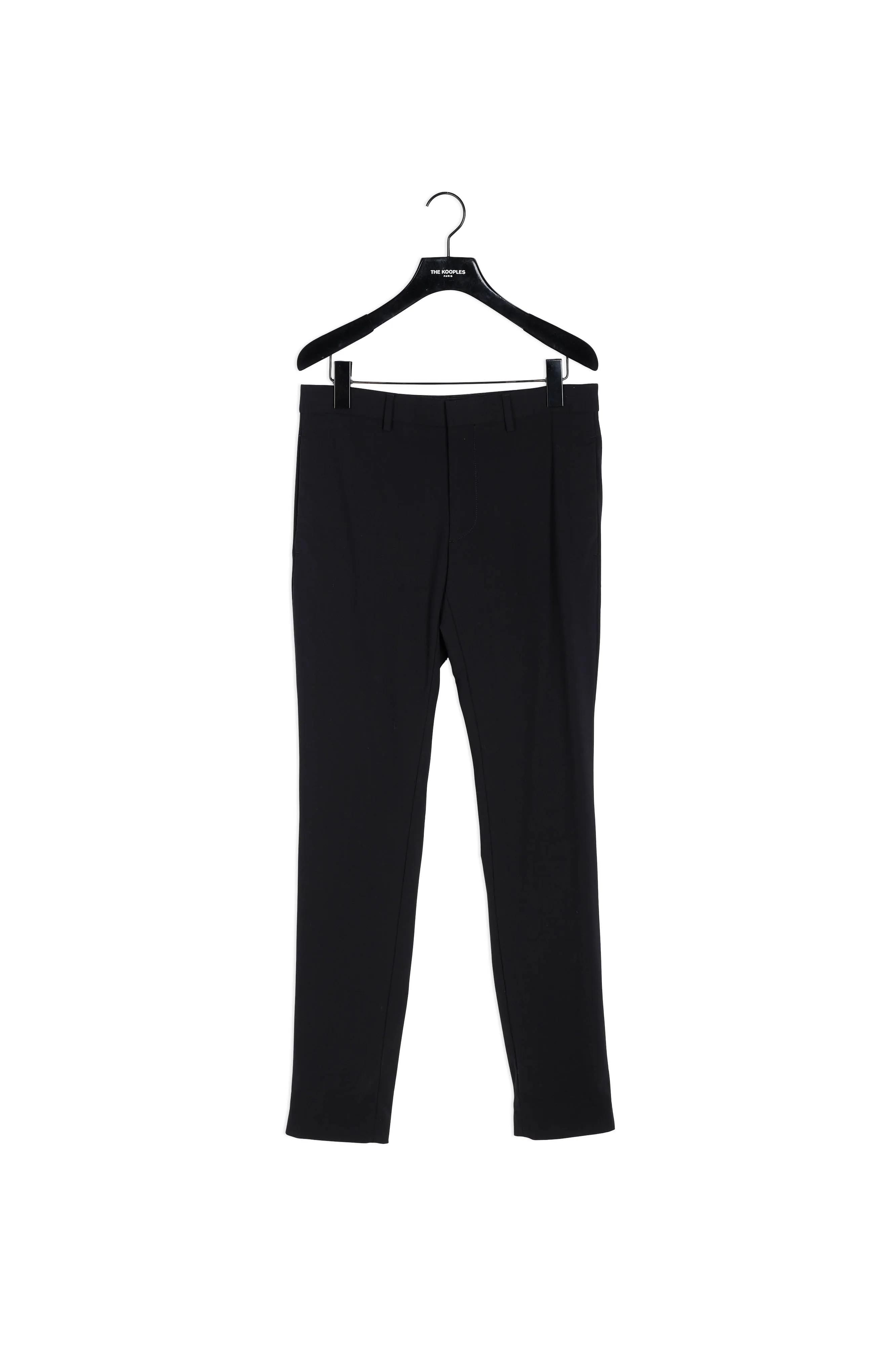 Pantalon costume noir laine stretch slim