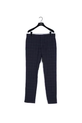 Pantalon costume slim laine bleu marine