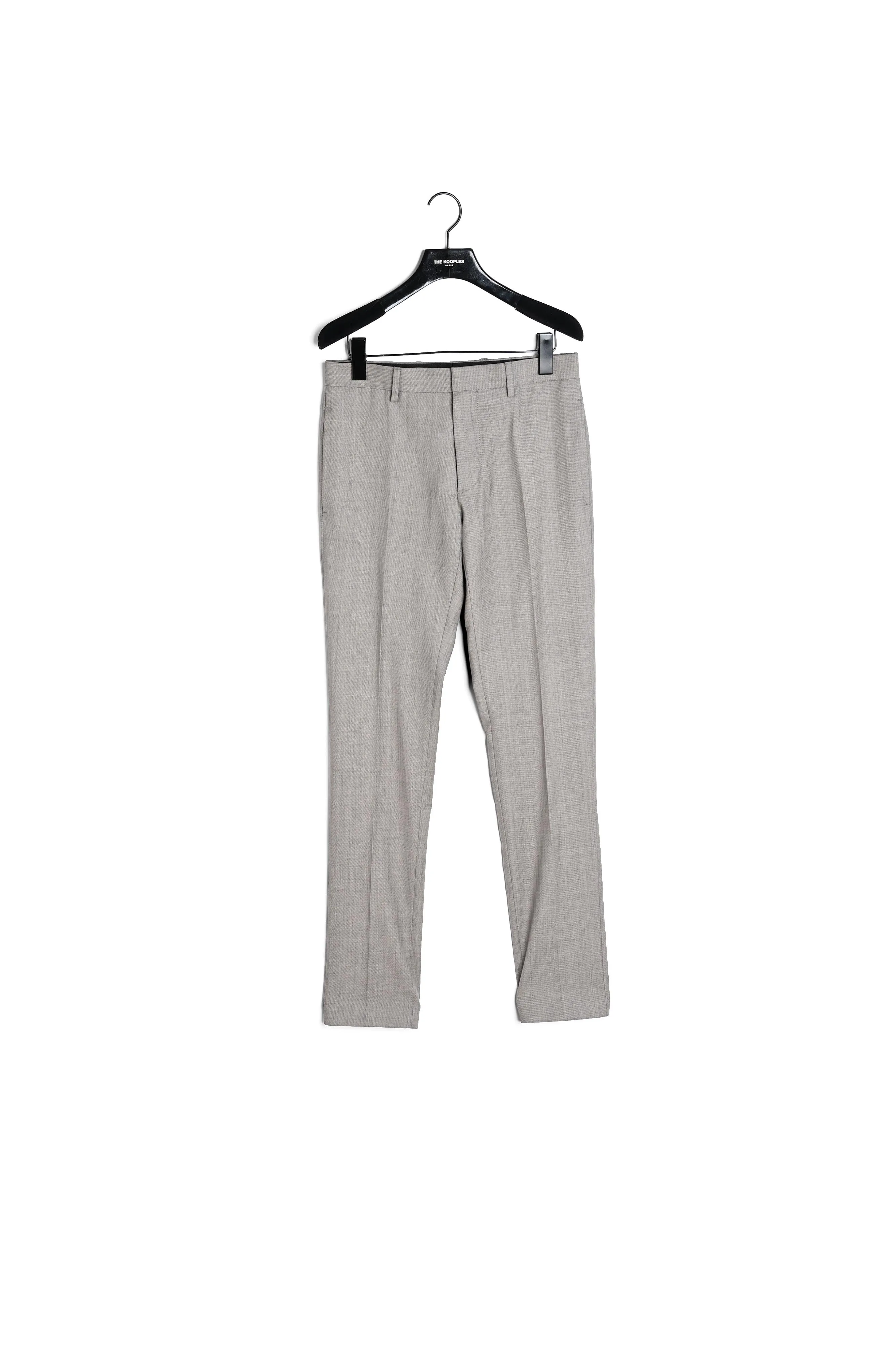 Pantalon de costume slim en laine bleue