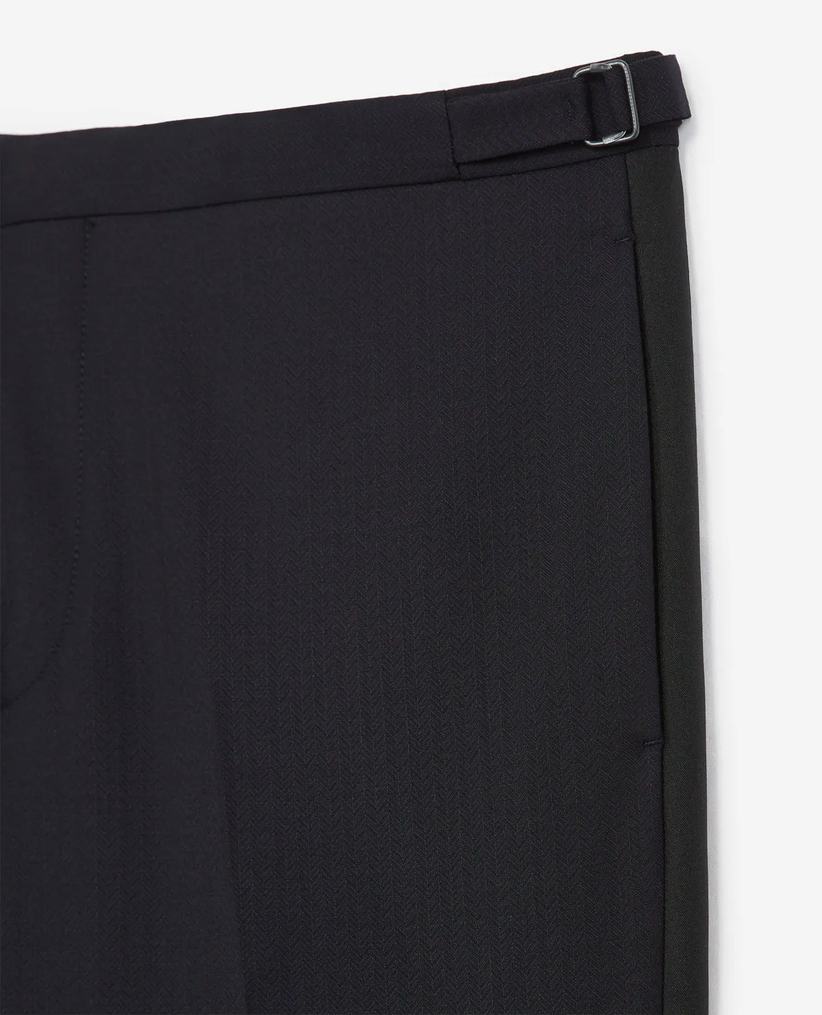 Pantalon de smoking slim bleu nuit imprimé
