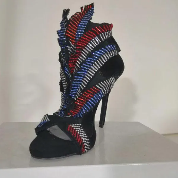 Party Rhinestone High Heel Open Toe Sandals