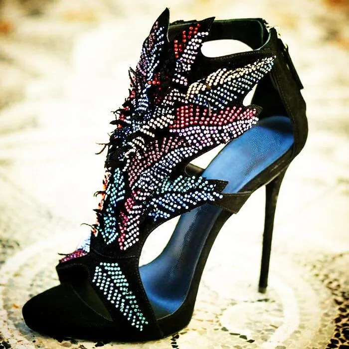 Party Rhinestone High Heel Open Toe Sandals