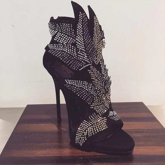 Party Rhinestone High Heel Open Toe Sandals
