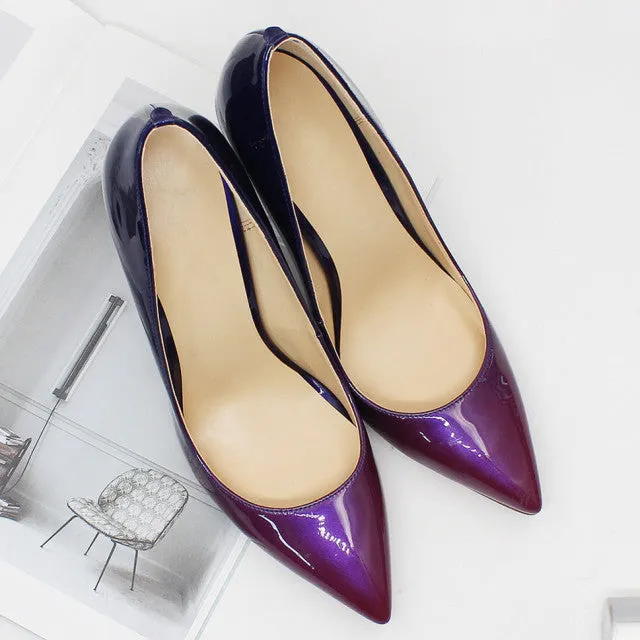 Patent Leather Pointed-toe Party Pumps