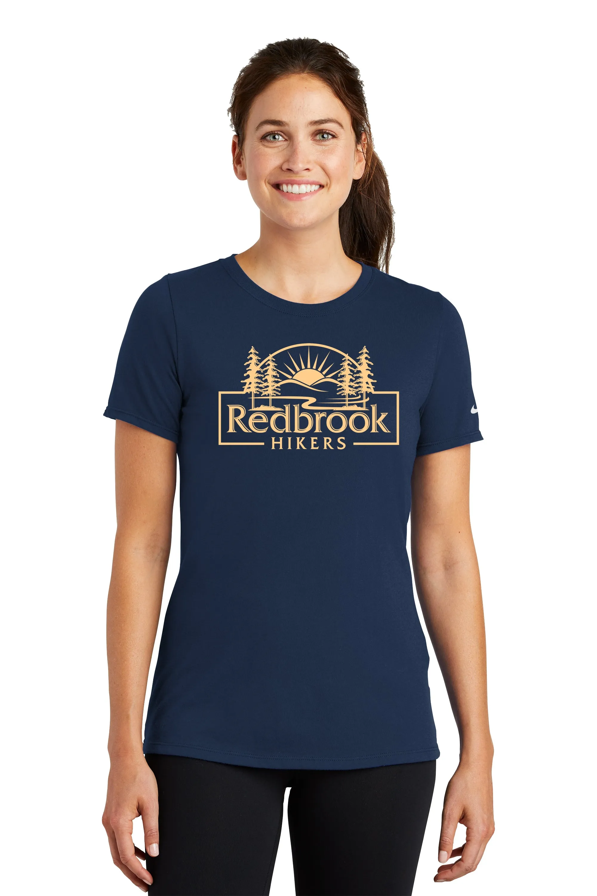 Redbrook Hikers- Ladies Nike Dri FIT Cotton/Poly Scoop Neck Tee (NKBQ5234)