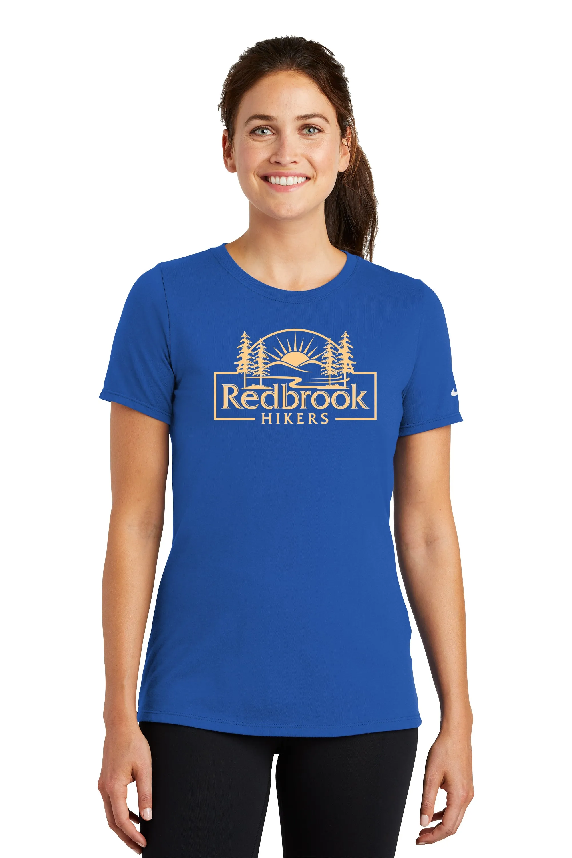 Redbrook Hikers- Ladies Nike Dri FIT Cotton/Poly Scoop Neck Tee (NKBQ5234)