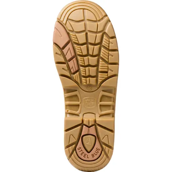 Steel Blue Wheat Argyle Zip Sided Lace Up Composite Toe Cap Safety Boot With Scuff Cap(317532) (Pre-Order)