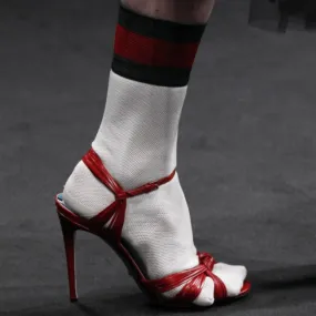 Summer Leather Open Toe High Heel Sandals