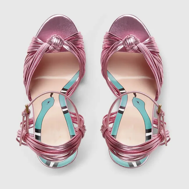 Summer Leather Open Toe High Heel Sandals