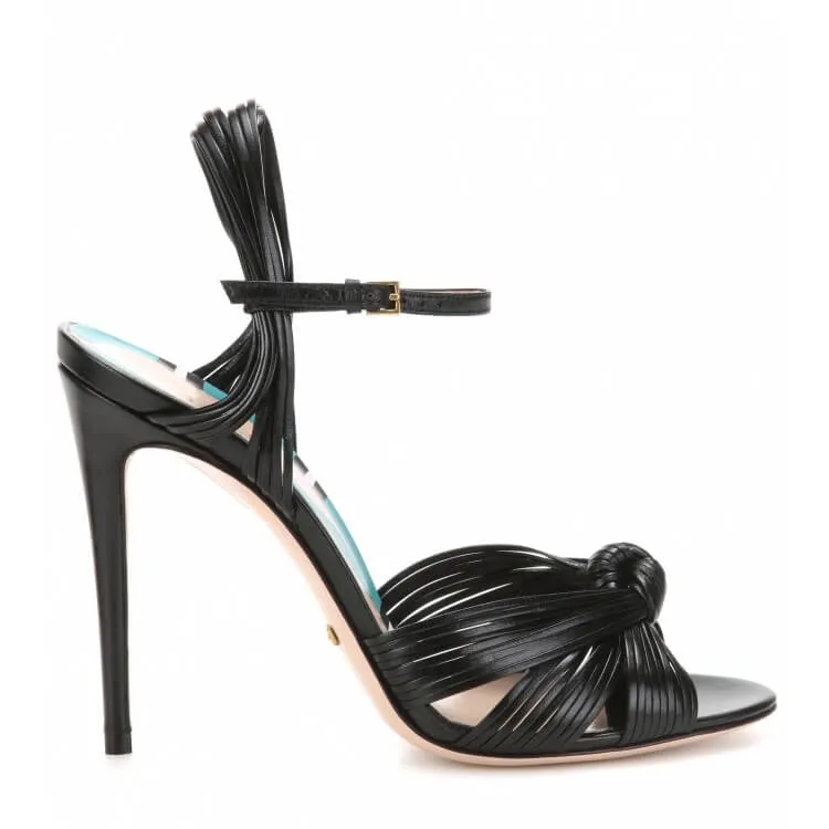 Summer Leather Open Toe High Heel Sandals