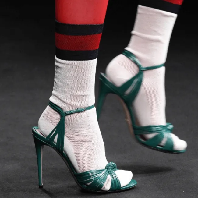 Summer Leather Open Toe High Heel Sandals