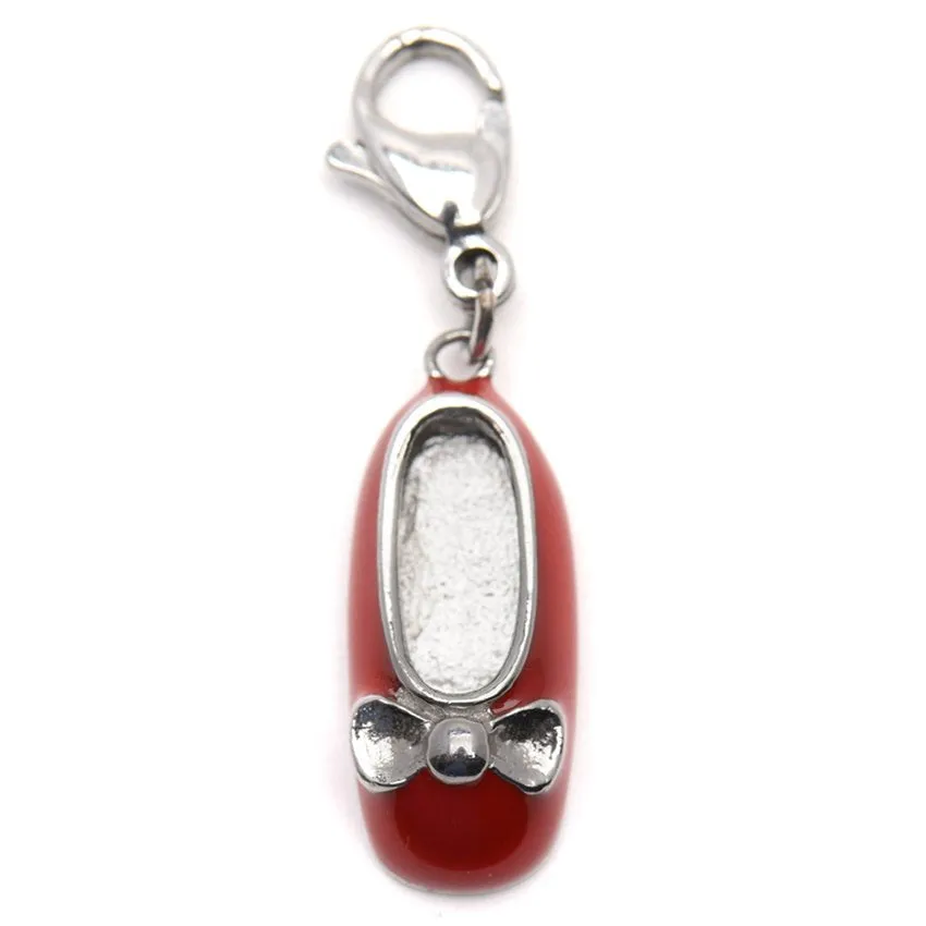 Tevita Red Shoes Stainless Steel Charm