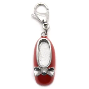Tevita Red Shoes Stainless Steel Charm