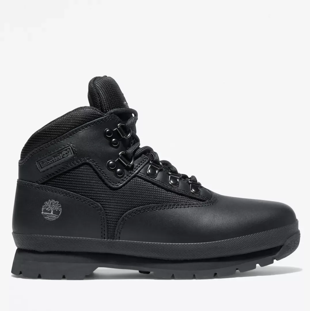Timberland - Youth Euro Hiker Boots - Black Full-Grain